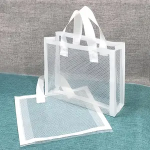 Mesh Bag, 50pcs/set Durable Thick Non-slip Waterproof Shopping Bag, Gift Bag for Clothes, Cosmetics, Jewelry, Party Supplies, Gift Wrapping Supplies, Gift Pouch