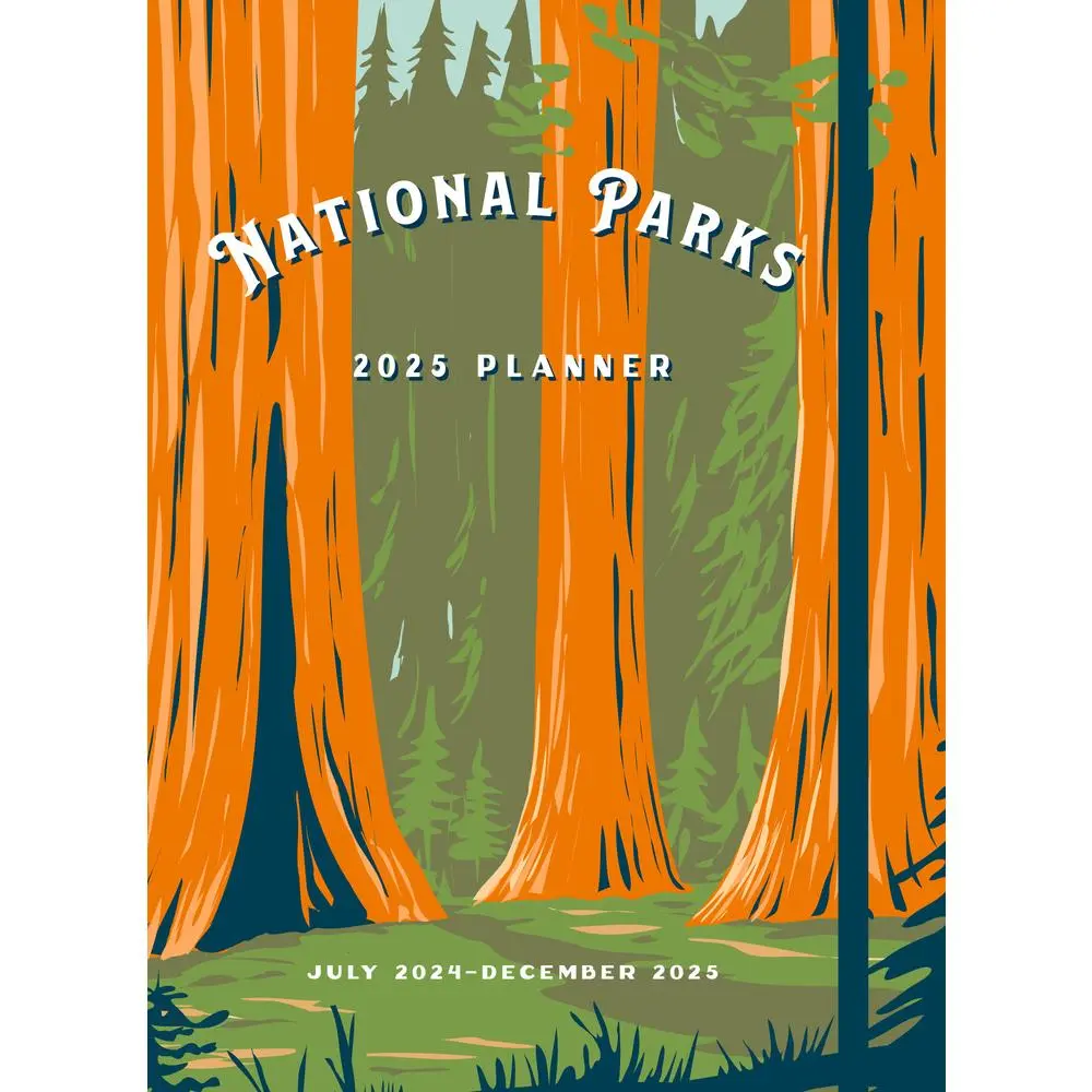 USED Book - National Parks 2025 Weekly Planner: July 2024 - December 2025 by Editors of Rock Point (Hardcover) - english, Calendars Planners, Monthly Planner