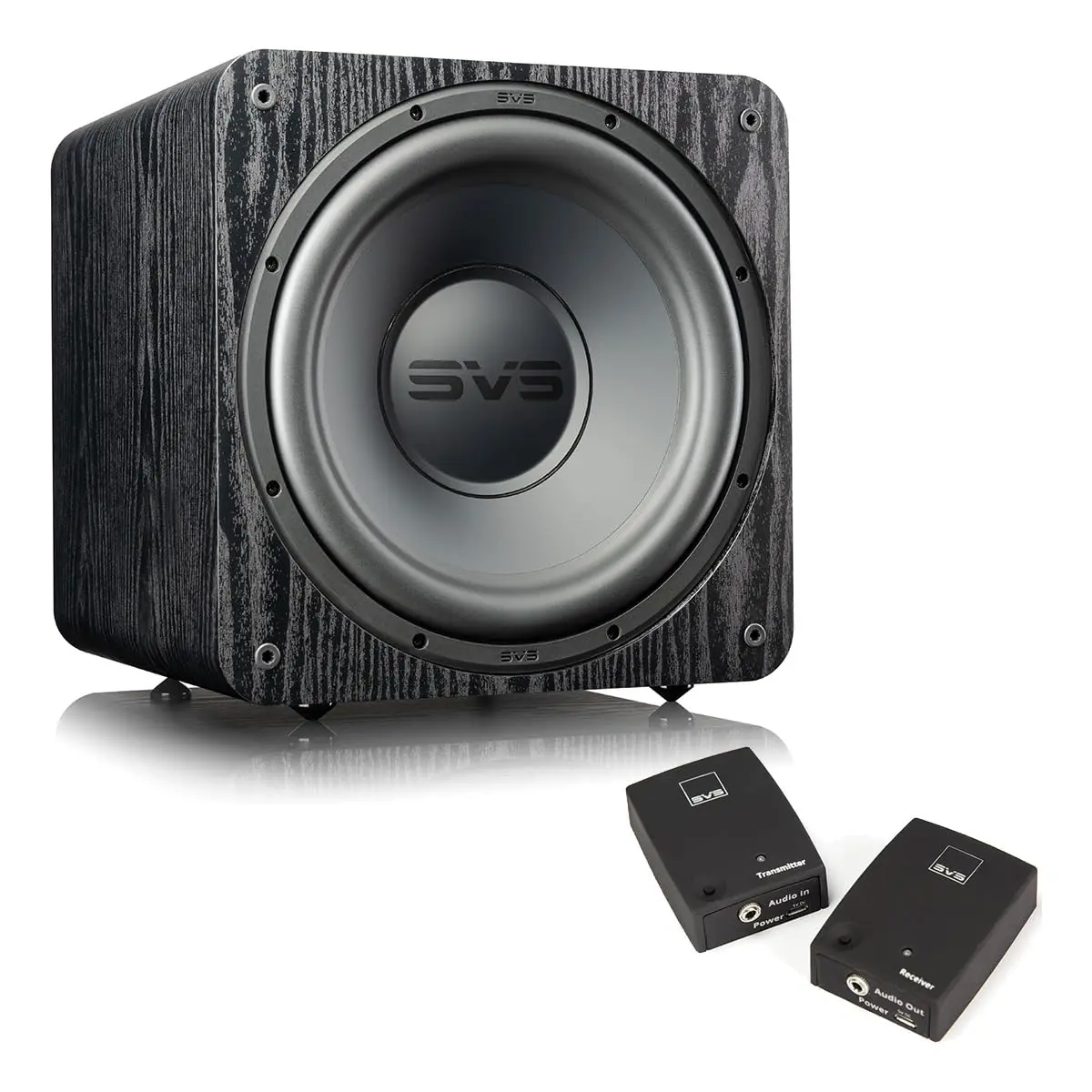 SVS SB-1000 Pro 10-in Sealed Subwoofer Stereo Bass Speaker with SoundPath Wireless Audio Adapter, Compact Design, Smartphone Compatibility, Built-in Amplifier, Included Cable (Black Ash), High-Excursion Driver for Home Cinema, Music Setup, Watch Party