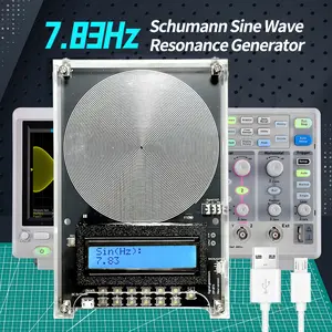 7.83Hz Frequency Generator, Adjustable 0.1Hz 100000 Hz Sine Signal Generator, USB Schumann Resonance Generator, Pulse Generator Frequency Device Sound Machine Black/Red/Green