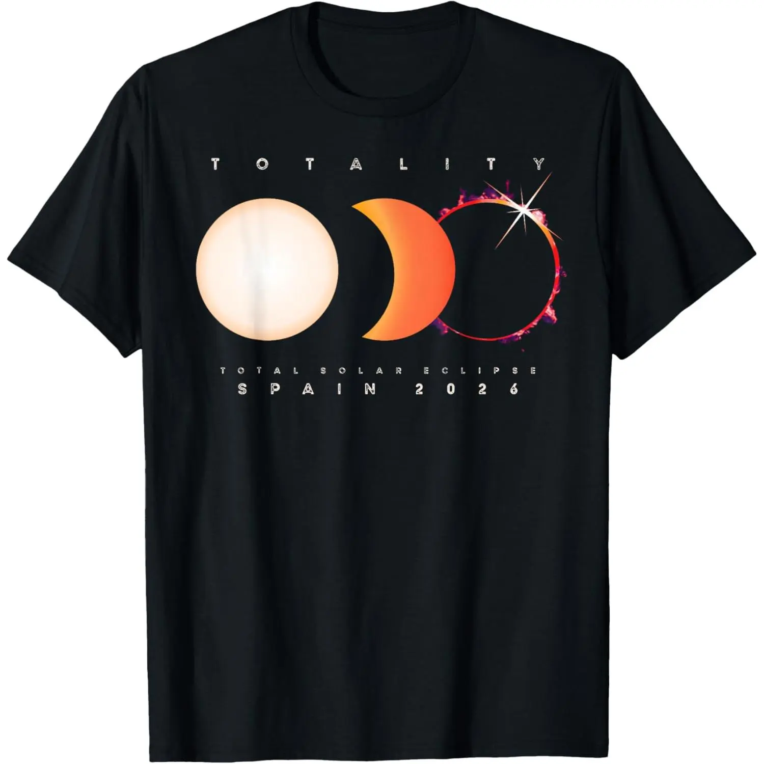 Solar Eclipse Spain 2026 Shirt Total Eclipse Astronomy Sun T-Shirt