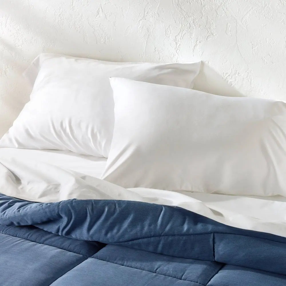 King 400 Thread Count Rayon from Bamboo Pillowcases White - Casaluna