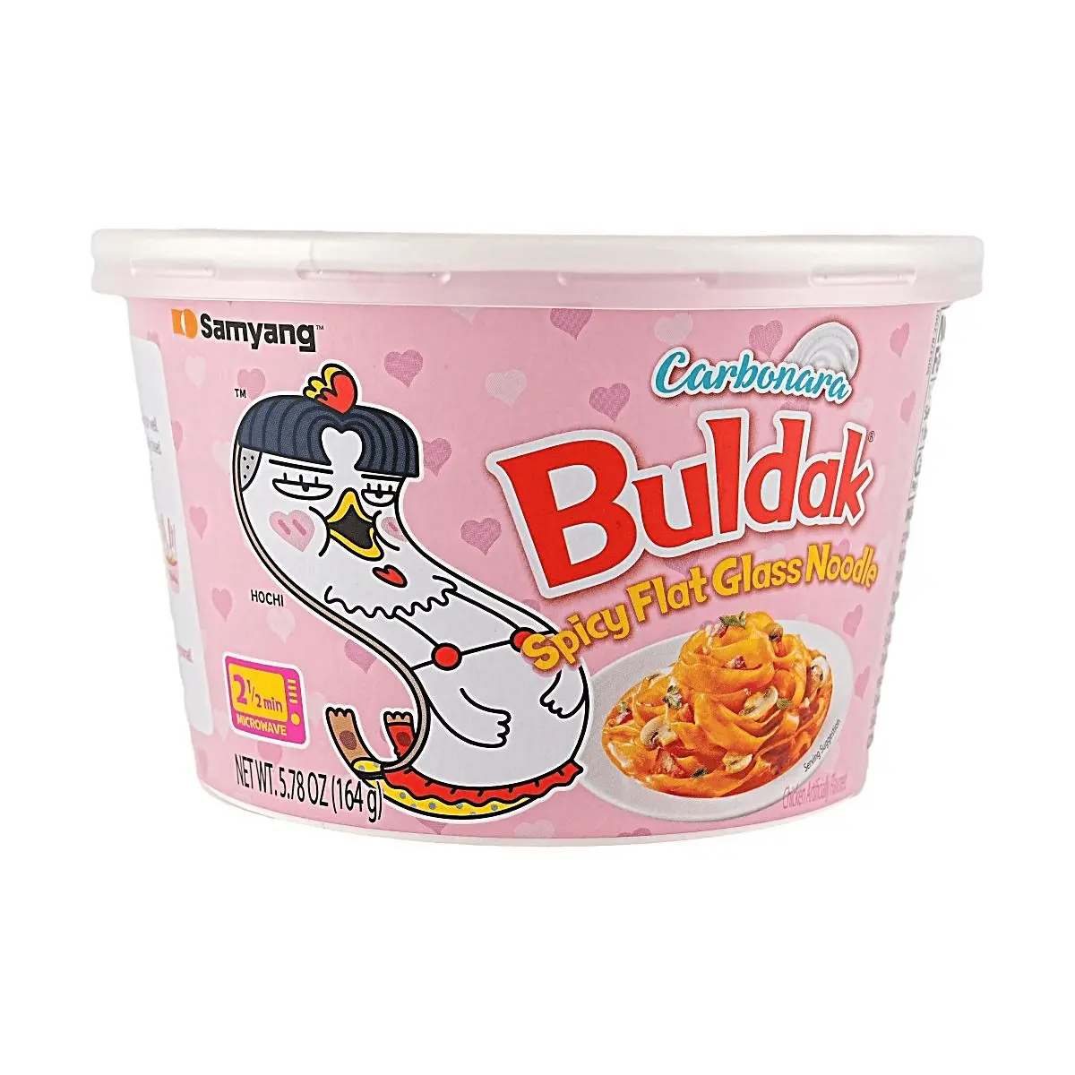 Samyang Creamy Spicy Chicken Flavor Ramen Bowl - Korean Instant Noodles, Wide Noodles, Savory & Creamy Taste, Perfect for Quick Meals