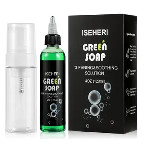 Ultra Concentrated Green Tattoo Soap 4OZ with Foaming Bottle 120ml, Tattoo Soap Tattoo Supplies for Tattoos Piercings, Clean Skin Equipment
