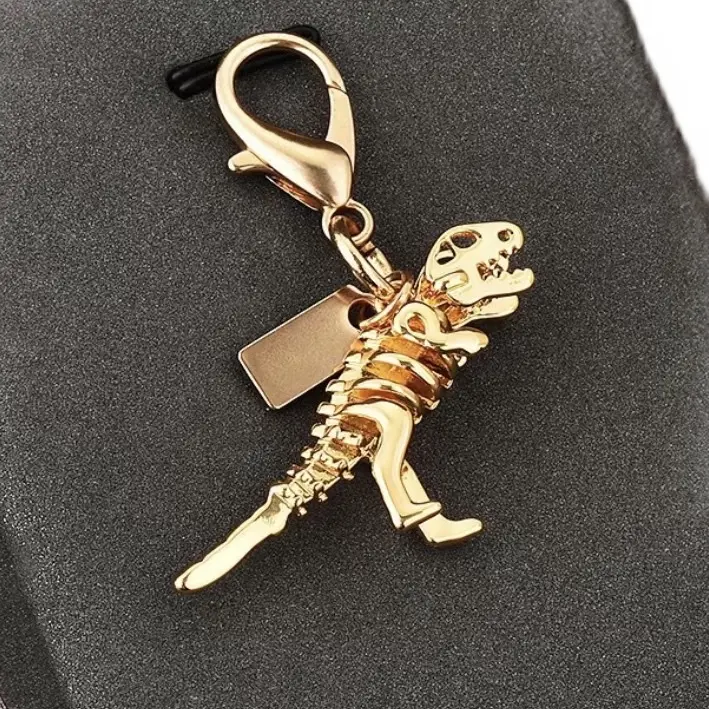Mini Rexy Dino Bag Charm Zipper Pull Keychain for Bags, Purses & More!