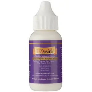 UDesire Invisible Bonding Glue- Waterproof 1.3oz-Extra Moisture Control-Light Hold Wig Glue for Poly and Lace Hairpiece, Wig, Toupee Systems Hair Replacement Adhesive