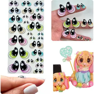 Googly & Wiggle Eyes 3D Resin – Multicolor Self-Adhesive Set 75-M (50 pcs, 25 Pairs, 5–22 mm) – for Polymer Clay, Dolls, Slime, Amigurumi, Cold Porcelain & Felt Crafts