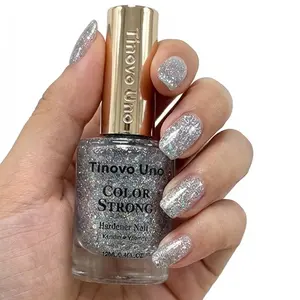 Tinovo Uno New Arrival F838 Metallic High Glossy Glitter Get Strong Silver Nail Polish, Natural Quick Dry Nail Art Gel, Perfect Gift for Women & Girls, Valentine's Day Holiday Gift,Salon Quality