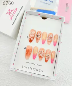 .DP.Icy double-layer carved wearable nails