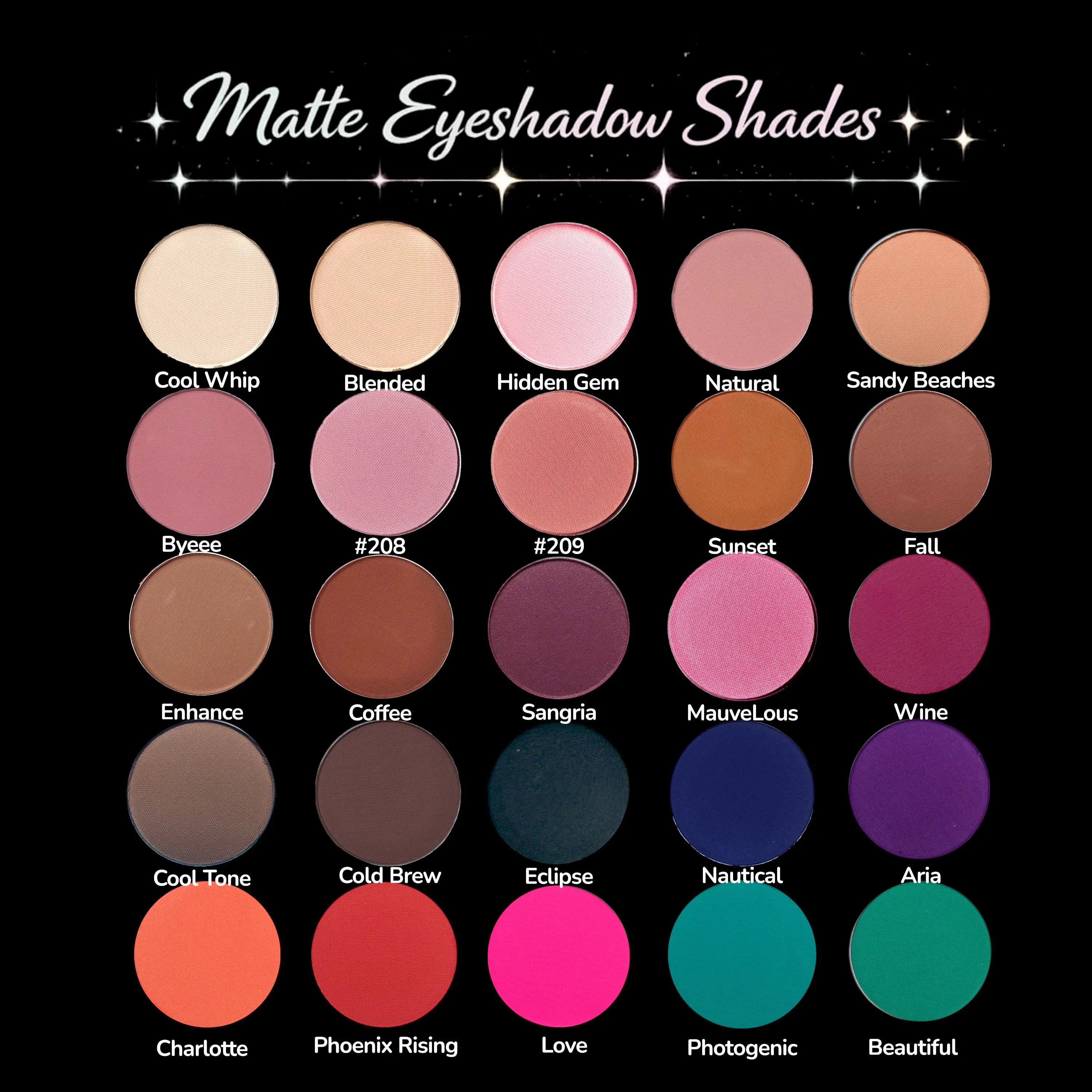 Matte Highly Pigmented Color Eyeshadow Makeup - 26mm Customizable Magnetic Pan Shadow Palette for Building Your Ideal Eye Palette & Achieving Perfect Eye Makeup