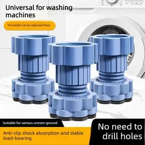 4 Pack Universal Washing Machine Base Mat Height Adjustable Shockproof Non-Slip Pad Compatible with Fridge Top Load & Front Load Dryer