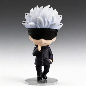1528# Satoru Gojo Q-Version Action Figure, Jujutsu Kaisen JJK Figures, 10cm Cute Mini Collectible Model Toy with Box, Anime Fan Gift, Jujutsu Kaisen Figures
