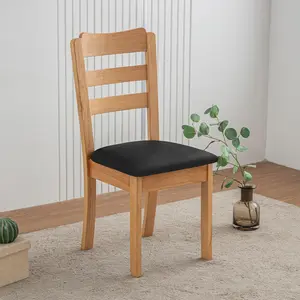 LavishCover 2/4/6pcs PU Leather Chair Seat Cover, Waterproof Dining Chair Slipcover With Tie, Removable Chair Cover For Home Hotel Bedroom Office Living Room Decor