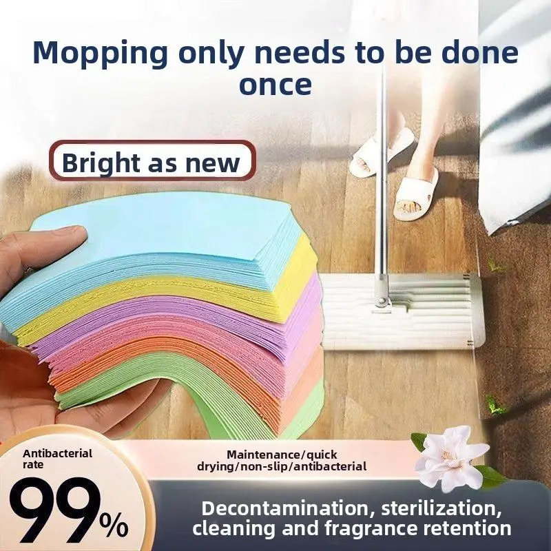Floor Cleaning Tablets - Antibacterial Home Use Fragranced Floor Care Wipes for Tile & Wooden Floors, 99% Antibacterial Action, Easy to Use, Versatile for Tile & Wooden Floors