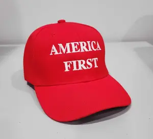 America First Custom Embroidered Hat (Red)