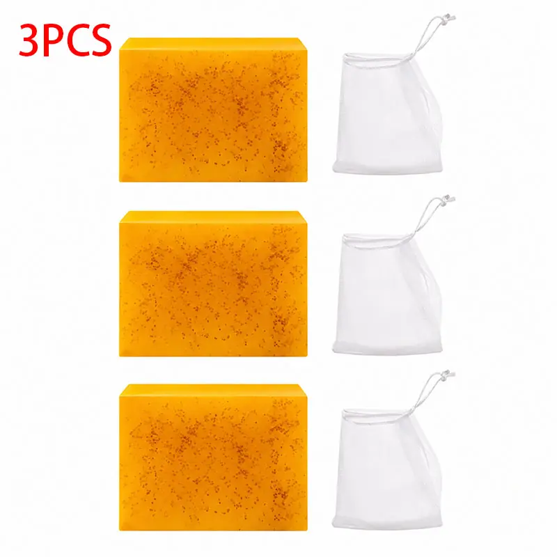 3/6/9/12PCS Lemon Turmeric Kojic Acid Soap Bar Cleanser for Face & Body - Brightens Skin, Fades Dark Spots, Evens Skin Tone, Hydrating Body Care Cleanser with Fresh Citrus Lemon Aroma for Daily Skincare