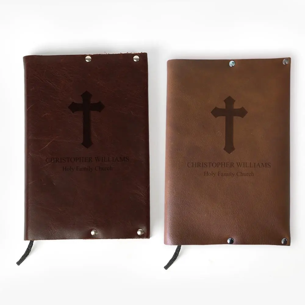 Genuine Leather Cross Personalized Bible Cover