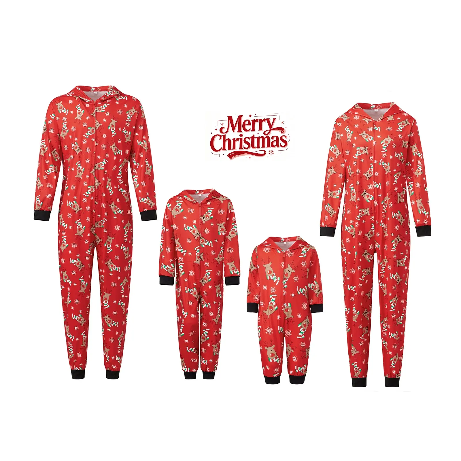 Family Christmas Pajamas Matching Sets Soft Holiday Clothes Long Sleeve Couples Onesie Sleepwear Cute Pjs Sets