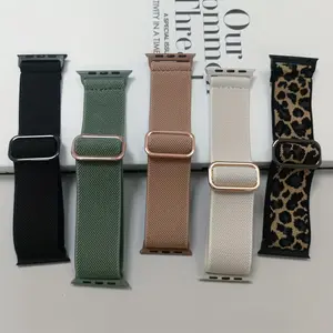 5 Counts Compatible Apple Watch Ultra Bands for 38–49 mm, Soft Nylon Elastic Strap, Unisex Smartwatch Strap, Fits Series 10/9/8/7/6/5/4/3/2/1 SE, Smart Watch Straps