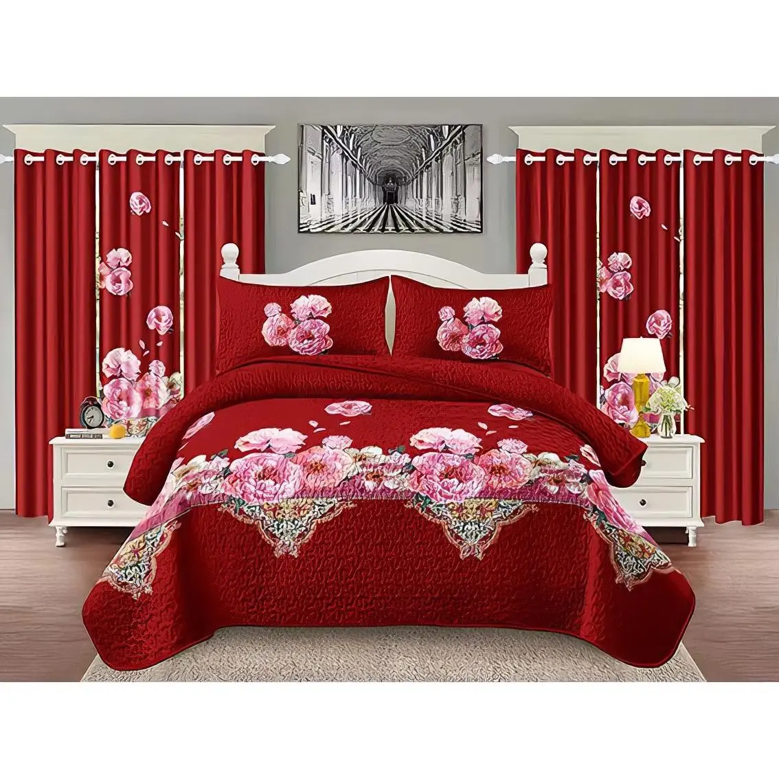 9 Piece Luxury Bedspread Collection with a Deep, Elegant Look and Sophisticated Style