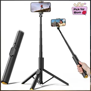 【SummerVibes】Weilisi 60" Phone Tripod, Tripod for iPhone & Portable Selfie Stick Tripod with Remote, Phone Tripod Stand for Video Recording, Travel Tripod for Cell Phone Tripod Compatible with iPhone 15/14/13/Android