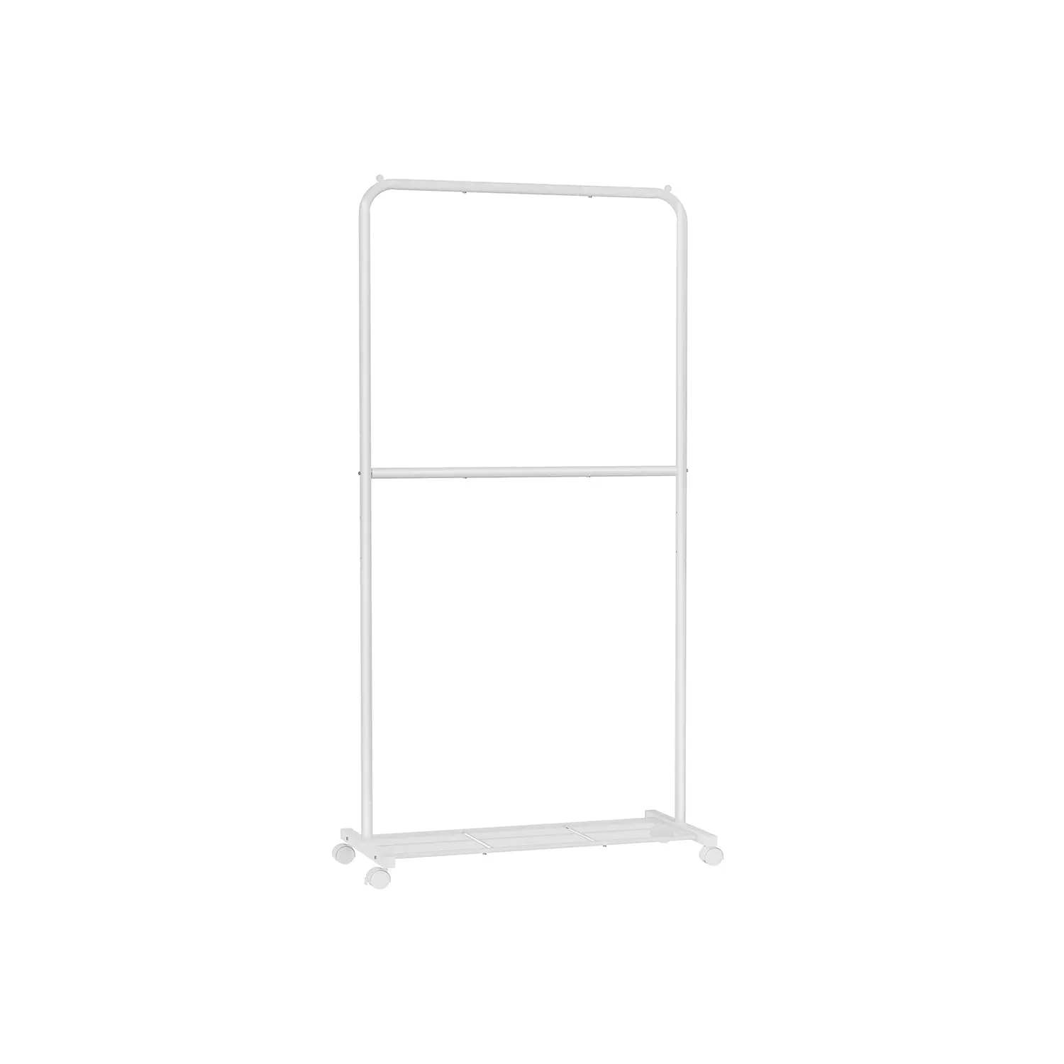 SONGMICS 36" Wide Double-Rod Garment Rack on Wheels