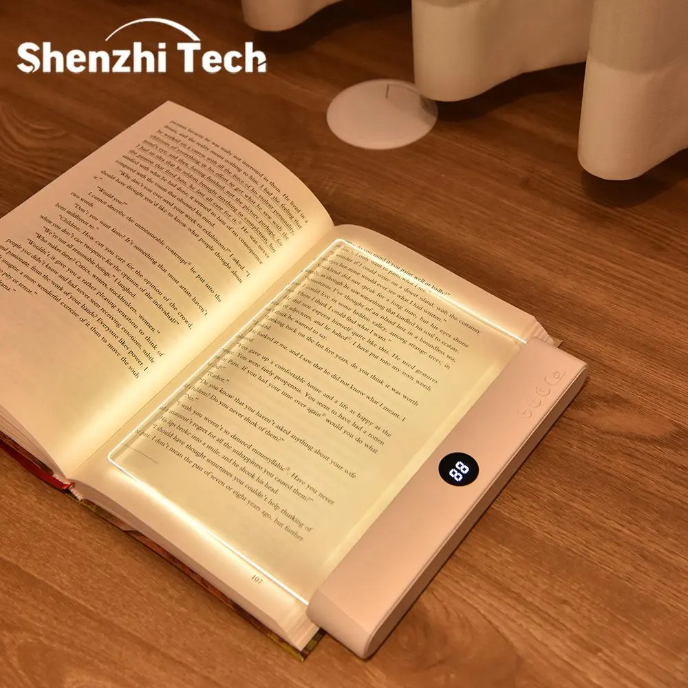SHENZHI TECH Portable LED Reading Light, USB Rechargeable Dimmable Eye Protective Book Light, Suitable for Students, Adjustable Leds, USB Powered Lamp, Adjustable Lights, Led Light Up