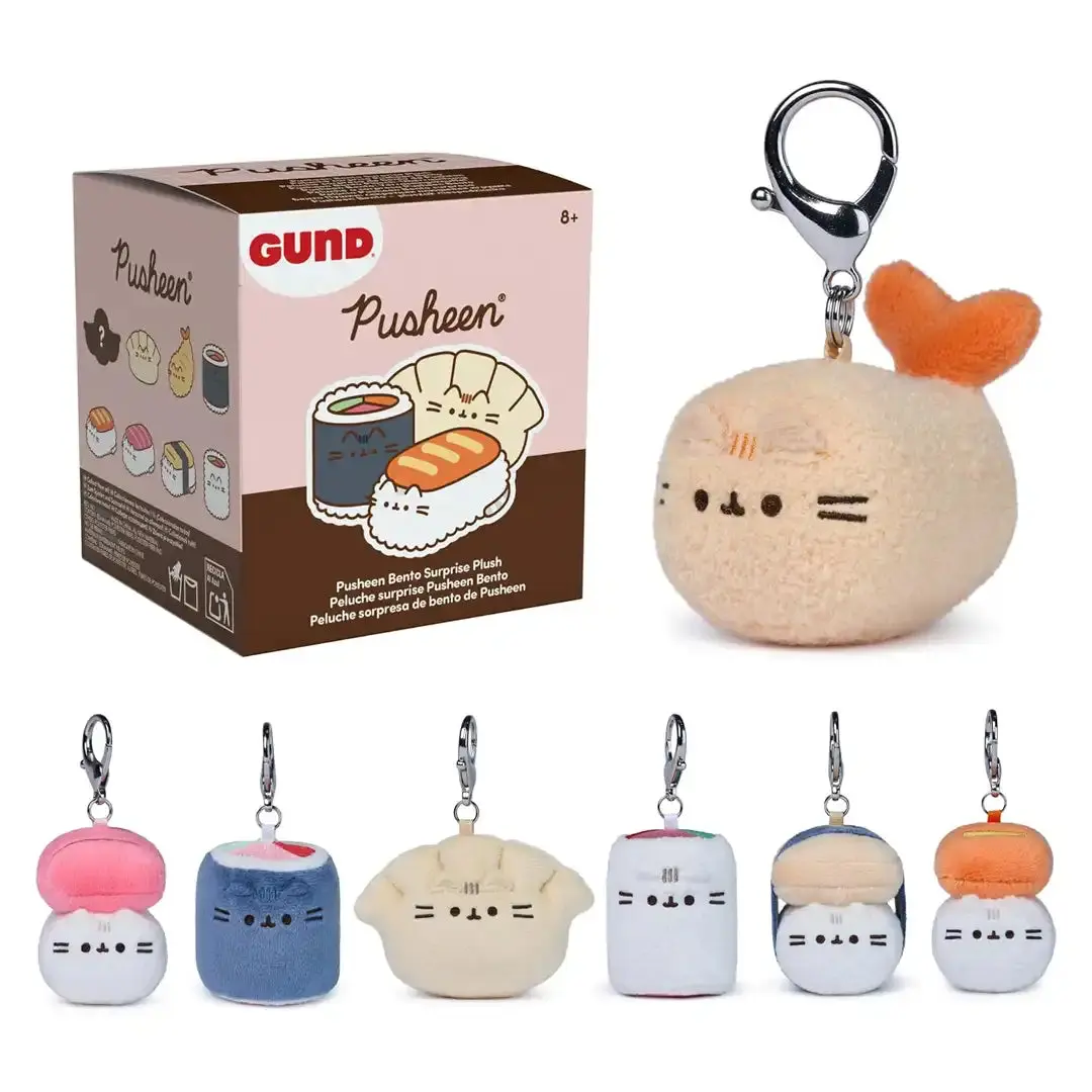 Bento Theme Plush Fabric Bag Charm, Pusheen Series 25 Collectible 3 in Surprise Pack for Fans & Collectors, Key, Keychain Collectible, Cool Keychains, Keychain Figure, Kawaii Accessories