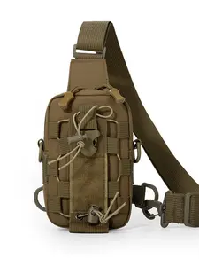 Men's Tactical Chest Bag Durable Nylon Material Waterproof Belt Bag, Molle Strap for Extra Gear, Adjustable Straps Fit Various Sizes, Tactical Pack