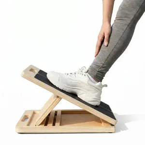 Wooden Slant Board For Calf Stretching, Adjustable Incline Board & Calf Stretcher For Plantar Fasciitis, Achilles Tendonitis, Heel Pain Relief, Non-Slip Exercise Slantboard For Home Gym,Premium Birchwood Slant Board, Cervical Lumbar Stretch Bench