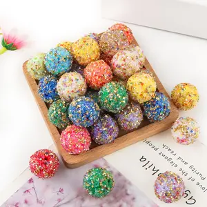 20mm Colorful Acrylic Bead (12pcs), DIY Handmade Bead, DIY Decorative Accessories for Pen & Keychain & Bracelet & Necklace