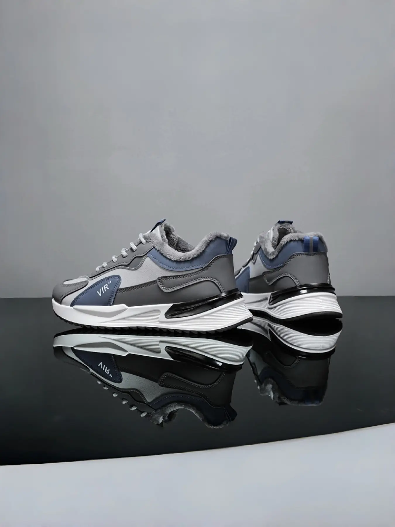 Men's Fleece Lined Classic Running Shoes | Retro Dad Shoes | Thermal Winter Sneakers