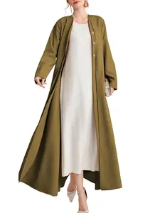 Women's Casual Solid Color Button Front Cardigan, Long Sleeve Open Front Sweater, Fashionable Coat for Leisure/festivals/parties/vacations