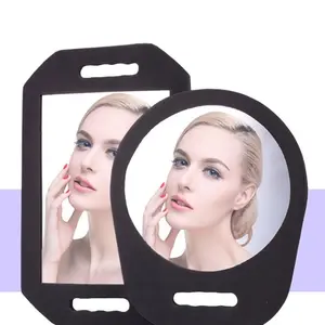 Handheld Mirror – Dual Handle Salon Mirror for Haircut, Makeup, and Back of Head Use – Distortion-Free Glass, Lightweight Durable Frame, Unisex Design – 10"x15.5", Black