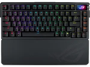 ASUS ROG Azoth Extreme Wireless Mechanical Gaming Keyboard – 75% TKL, ROG NX Storm Clicky Switches, PBT Keycaps, Aluminum Chassis, Carbon Fiber, Gasket Mount, Color OLED Screen, PC/Mac Support - Black