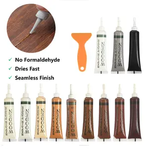 Wood Repair Kit, 12 Color Wood Fillers, Furniture Repair Kit, Repair Scratch, Cracks, Stains, Discoloration for Wood Furniture, Door, Cabinet, Floor, Table Surface Wood Touch up Filler Wood Paint