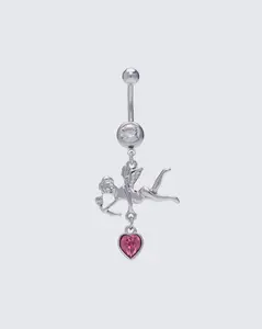Malbine Silver Cherub Belly Bar
