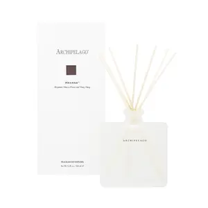 Archipelago Excursion Collection Havana Reed Diffuser – Luxury Home Fragrance with Rich, Warm Cuban-Inspired Notes in an Elegant Glass Vessel