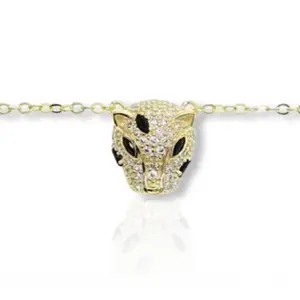 Pavé Cheetah Necklace - Fashion Accessory for Women