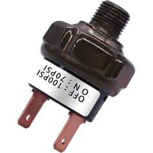 Air   70-100 PSI Thread 1/8" NPT 24V 12V DC Air Compressor   for Air Horn  70-100-1/8" NPT-BK