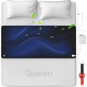 Grounding Mat for Bed (Queen 27”x60”) – Deep Sleep, Stress Relief & Natural Energy Boost | Anti-Fatigue Earthing Pad with Cord & Tester