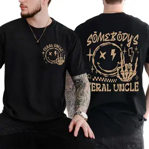 Somebody's Feral Uncle Shirt For Men, Pregnancy Reveal, Cool Uncles Shirt, Funny Fathers Day Gift, Short Sleeve Crew Neck Top, humorous Crewneck Top