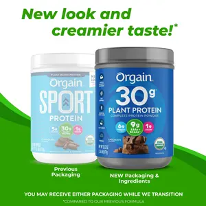 Orgain Organic Vegan Protein Powder 30g – Plant Based Protein Shake Chocolate (1.26lb)