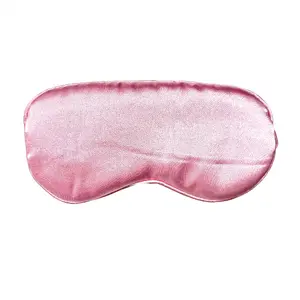 Pink Silk Eye Mask for Sleeping with Band & Elastic Headband For Lace Melting