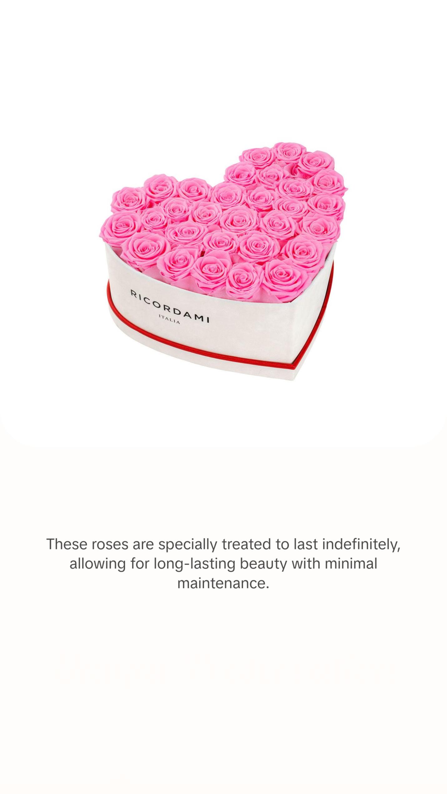 Preserved Real Rose Arrangement in Large Heart Shaped Box for Valentine's Day or Special Occasion artificial flower