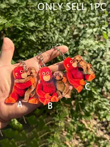 2D Flat Acrylic Hugging Monkey Keychain, Cute Cartoon Design, Lightweight, Sunscreen, No Color Fade, Perfect Gift for Friends and Lovers