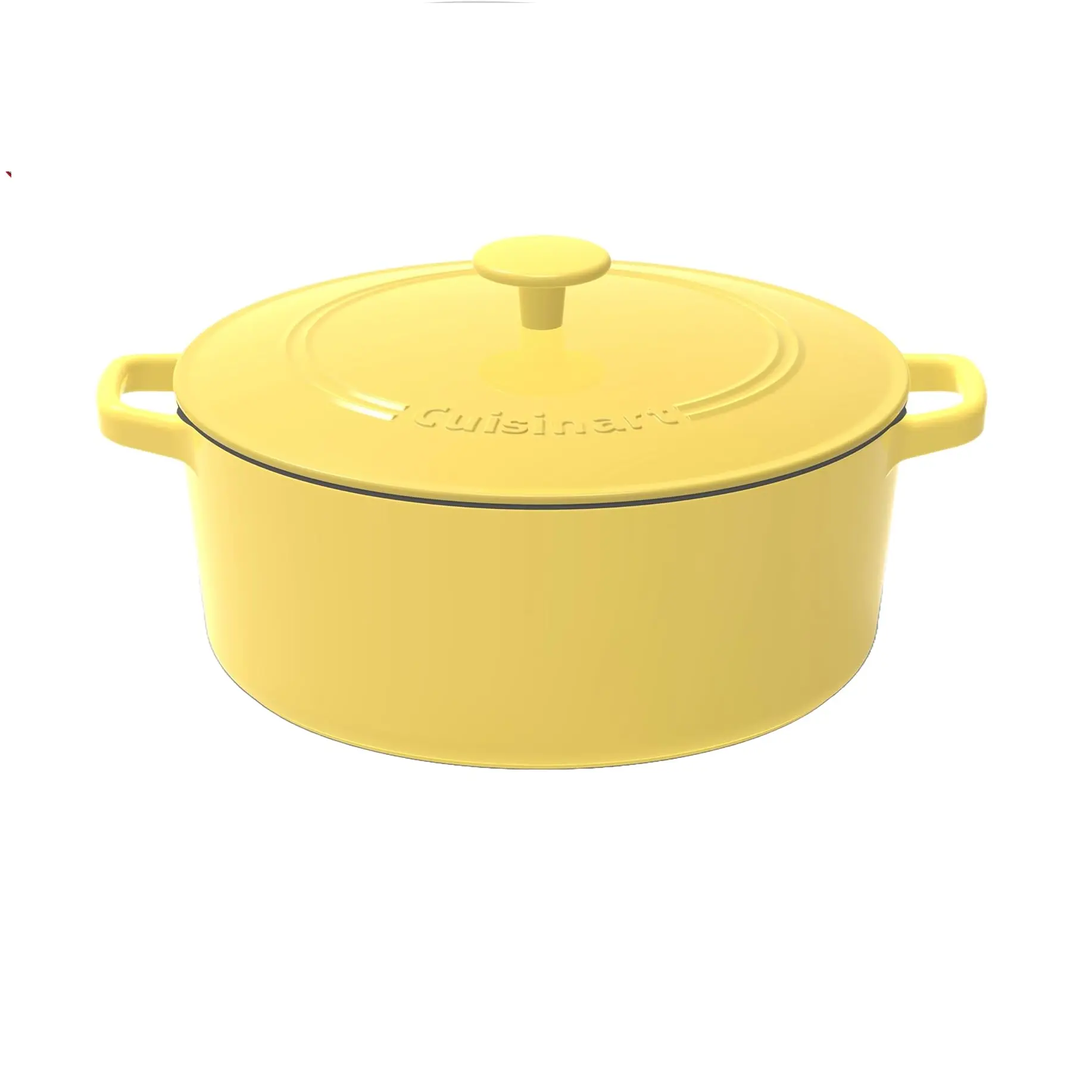 Cuisinart Chef's Classic Enameled Cast Iron 7-Quart Round Covered Casserole, Yellow