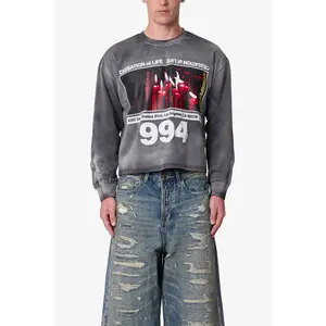 mnml Cessation of Life Printed L/S Tee - Washed Black