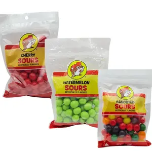 Buc-ee's Sweet and Sour Hard Candy Balls - 12oz Assorted Fruity Snacks Watermelon Cherry Flavors Tangy Texas Treats Dynamic Flavor Duo Perfect Crunch - Bonbon, Sour Variety Gummy, Shell