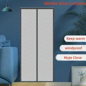 Mosquito Net Magnetic Door Curtain for Winter, Insulation and Privacy, No-Drill Design, Bedroom and Living Room Use